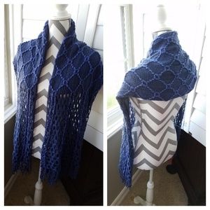 Blue on Blue Knit Scarf